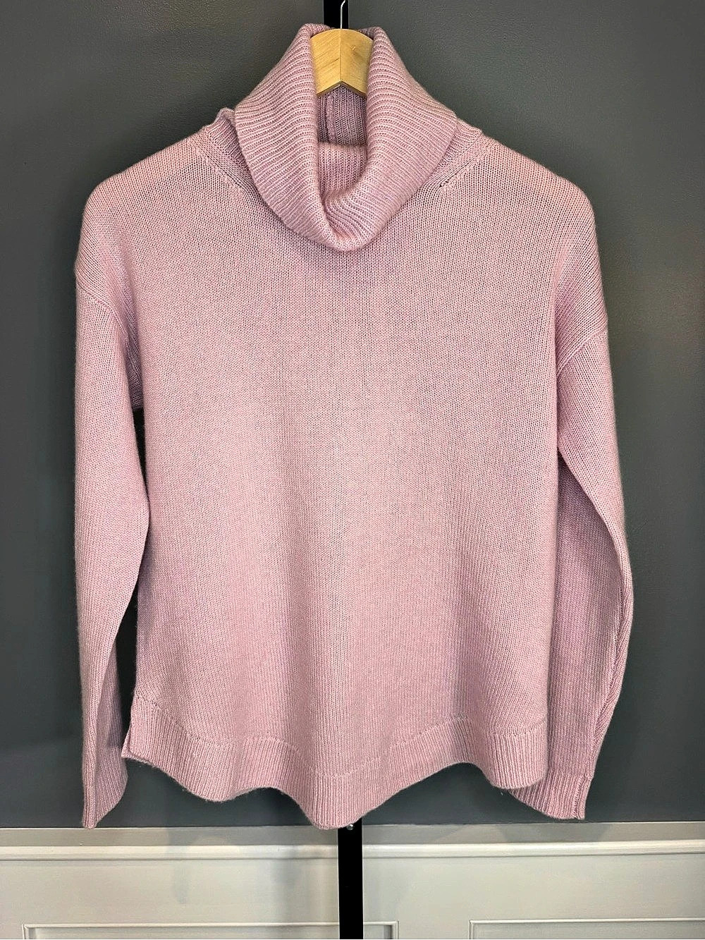 Splendid Collection 100% Cashmere Pink Turtleneck Sweater XS